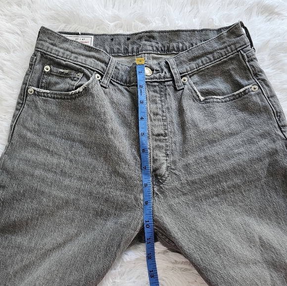 Deadstock Gap Denim Dark Gray Cheeky Straight Raw Hem Jeans 27 Regular. - Picture 13 of 16